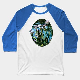 Irises by the Lake Baseball T-Shirt